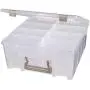 ArtBin 6990AB Super Satchel Compartment Boxes - Clear, Art and Craft Supplies Boxes with Removable Dividers, Secure Latches, Handles ArtBin 6990AB Super Satchel Compartment Boxes - Clear, Art and Craft Supplies Boxes with Removable Dividers, Secure Latches, Handles