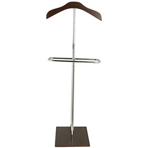 Mind Reader Stainless Steel Valet Suit Rack Stand, Dark Brown Mind Reader Stainless Steel Valet Suit Rack Stand, Dark Brown