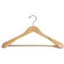 Nature Smile Luxury Natural Wooden Suit Hangers - 6 Pack - Wood Coat Hangers,Jacket Outerwear Shirt Hangers,Glossy Finish with Extra-Wide Shoulder, 360 Degree Swivel Hooks & Anti-Slip Bar with Screw