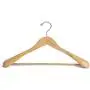 Nature Smile Luxury Natural Wooden Suit Hangers - 6 Pack - Wood Coat Hangers,Jacket Outerwear Shirt Hangers,Glossy Finish with Extra-Wide Shoulder, 360 Degree Swivel Hooks & Anti-Slip Bar with Screw