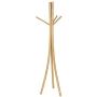 ZEMIN Floor Standing Coat Rack Clothes Hat Stand Hanger Hooks Wood Smooth Stoarge Japanese-Style, (Color : Ash)