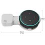 Carkio 2PCS Replacement Outlet Wall Mount Hanger Holder Compatible with Echo Dot 3rd Gen,Built-in Cable Management,Suitable for Plug in Kitchen and Bedroom,Save Space(White)
