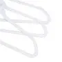 50 Quality Plastic Non Velvet Non-Flocked Thin Compact Hangers White Swivel Hook- (50)