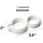 FusionBrands GoHook, White - Versatile Magnetic Hooks Hold Essential Go-To Items in the Kitchen, Bathrooms, Closets, and On the Go-Flexible S Hook Design is Portable, Easy to Use, and Holds Up to 3lbs