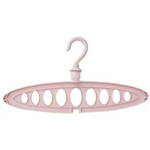 Yukuai Clothes Hanger Clothes 9 Hole Towel Hook, 360° Rotating Cascading Multi Magic Hanger Shirt Hangers for Space Saving, Hangers Wide Shoulder Non Slip Hangers (Pink)