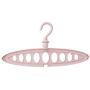 CreazyBee Plastic Clothes Hanger 9 Holes Towel Hook Closet Organizer Plastic Storage Rack (Pink)