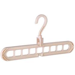 Multi-Port Support Circle Clothes Hanger Clothes Drying Racks Multifunction Plastic Scarf Clothes Hanger Hangers Storage Rack (Khaki)