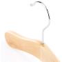 HANGERWORLD 30 Natural Wooden 9.8inch Kids Coat Clothes Garment Top Clip Hangers Closet Set Baby Toddler