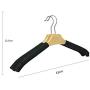 10PCS Durable Solid Wood Clothes Hanger Sponge Household Shops Laundry Holder Random Color