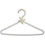 White Faux Pearl Bow Clothes Hangers Hook Rack for Adults 39cm