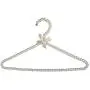 White Faux Pearl Bow Clothes Hangers Hook Rack for Adults 39cm White Faux Pearl Bow Clothes Hangers Hook Rack for Adults 39cm
