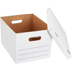 AmazonBasics Basic Duty Storage/Filing Boxes with Lift-Off Lid - Legal/Letter Size, 20-Pack