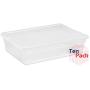 Sterilite 28-Quart Clear Storage Boxes with Cover See-through Base, 10-Pack