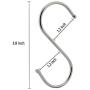 LOYMR 24 PCS 3.8 Inches Heavy Duty S Hooks Pan Pot Holder Rack Hooks S Shaped Hooks Hanging Hangers for Kitchenware Pots Utensils Clothes Bags Towels Holder(Silver)