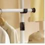 PRINCE HANGER | Deluxe 4 Tier & Shelf Hanger with Curtain | Clothing Rack | Closet Organizer | PHUS-0061, Made in Korea