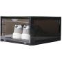 FlyingBean Drop-Front Shoe Boxes for Womens Mens, Clear Plastic Foldable Stackable Shoe Organizer Wall, Storage Shoe Boxes Save Space & Cleans for Closet Shelf Entryway Hallway, 2 case in Package FlyingBean Drop-Front Shoe Boxes for Womens Mens, Clear Plastic Foldable Stackable Shoe Organizer Wall, Storage Shoe Boxes Save Space & Cleans for Closet Shelf Entryway Hallway, 2 case in Package
