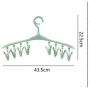 Cabilock Clothes Hanger 4pcs Creative 8 Clips Wind Buckle Multi-Purpose Hanger Plastic Clothes Drying Rack Socks Underwear Drying Rracks(Assorted Color)