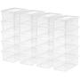 Mainstays 5 Quart Shoe Boxes Storage, Clear, 20 Pack