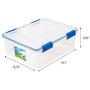 Ziploc WeatherShield 26.5 and 44 Quart Storage Box, 4 Pack, Clear