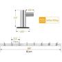 Amzdeal Wall Mounted Coat Rack - 8 Pegs 24" Modern Hook Rail for Clothes Caps Hats Belts Keys, Anti-Rust, Sturdy, Heavy Duty, 304 Stainless Steel, Silver, Can Hold 30kg