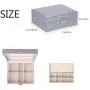 goldwheat Two-Layer Leather Jewelry Boxes Watch Case Earring Organizer Jewelry Display Storage Box goldwheat Two-Layer Leather Jewelry Boxes Watch Case Earring Organizer Jewelry Display Storage Box