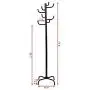 Metal Coat Hat Rack Clothes Hanger Tree Stand Hall Umbrella Holder Hooks Black Metal Coat Hat Rack Clothes Hanger Tree Stand Hall Umbrella Holder Hooks Black