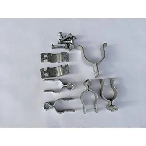 Americas Fence Store Residential Gate Kit (2) 1-5/8" Female Hinges (2) 2-1/2" Male Hinges (1) 1-5/8" Latch Hanger (1) 2-1/2" Fork Latch (6) Carriage Bolts