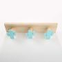 yanQxIzbiu Premium Wall Hooks,Nordic Style Wooden Cactus Wall Mount Hook, Clothes Scarf Storage Hanger Holder Blue