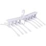 Aulzaju Foldable Multifunctional Travel Clothes Hanger, Magic Wonder Garments Organization Heavy Duty Closet Storage Space Saving Plastic Hanger Hooks with Wide Notched Shoulder (White)