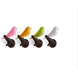 5pcs Random Color Birds Dopple Sparrow Hook Home Storage Organization Clothing Hooks Wardrobe Storage Hangers Clothes and Hat Hook Decoration