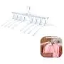 Magical Clothes Hanger Portable Foldable Laundry Rack Hook Hanger Dryer 8 Clips Space Saving Clothes Drying Rack Adjustable High Capacity