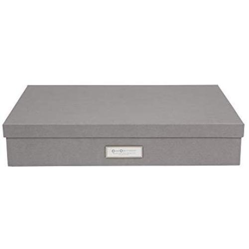 Bigso Sverker Fiberboard Legal/Art Storage Box, 3.3 x 17.1 x 12.2 in, Grey