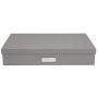 Bigso Sverker Fiberboard Legal/Art Storage Box, 3.3 x 17.1 x 12.2 in, Grey