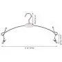 Cabilock Clothes Hanger 5pcs/Pack Stainless Steel Coat Hanger with Curving Tips and Clips for Underwear Bra Panties