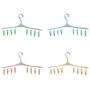 Cabilock Clothes Hanger 4pcs Creative 8 Clips Wind Buckle Multi-Purpose Hanger Plastic Clothes Drying Rack Socks Underwear Drying Rracks(Assorted Color)