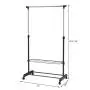 Shelf Folding Storage Laundry Drying Closet Holder Rack Stick Hanger Rolling Clothes Shelf Folding Storage Laundry Drying Closet Holder Rack Stick Hanger Rolling Clothes