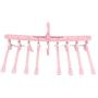 Yosooo 360 Degrees Rotation Foldable Magic Clothes Hangers Holders Space Saving Closet Sweater Organizer Storage Rack for Home Travel(Pink)