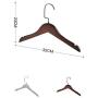 Clothes Hangers,Set of 40, Solid Wood Coat Hangers Round Trouser Bar and Shoulder Notches with Space Saving Non-Slip Groove for Suits,Skirts,Shirts,Dark Walnut