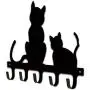 Cxjff Black Metal Wall-Mounted Coat Hooks Key Holder, Clothes Coat Hat Decorative Wall Hooks Robe Hanger, Cat Design 5-Hooks Rack (Size : 32 ×24 cm) Cxjff Black Metal Wall-Mounted Coat Hooks Key Holder, Clothes Coat Hat Decorative Wall Hooks Robe Hanger, Cat Design 5-Hooks Rack (Size : 32 ×24 cm)