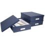 Bigso Oskar Fiberboard Label Frame Document Letter Box, 3.3 x 10.2 x 13.8 in, Dark Blue Bigso Oskar Fiberboard Label Frame Document Letter Box, 3.3 x 10.2 x 13.8 in, Dark Blue
