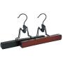 Professional Trouser Skirts Wardrobe Clothes Hanger No Trace Clip Type Home Space, Non Slip Hangers - Pants Hanger, Brown Closet, Wooden Hangers, Coat Hangers, Closet Storage In Clothes Hangers