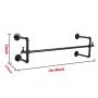 Industrial Pipe Bathroom Towel Rack-Coat Hat Hook-Bedroom Storage Hanger-Iron Pipe Bracket 40inch