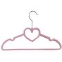 10pcs Pink Girl Heart Drying Rack - Joykith Multifunctional Heart Shaped Plastic Hanger for Suits Non Slip 40CM Space Saving and Non-Slip Clothes Hangers