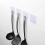 Adhesive Hooks Kitchen Hooks - 10 Pack Heavy Duty 13.2 lb. (Maximum) Non-Nail Sticky Hanger Reusable Utility Towel Bathtub Ceiling Hooks (Transparent) (Transparent)