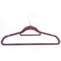 LYRR 10pcs Plastic Flocking Clothes Hangers Closet Organizer with Rail 17.71x0.2x9.65,Wine red LYRR 10pcs Plastic Flocking Clothes Hangers Closet Organizer with Rail 17.71x0.2x9.65,Wine red
