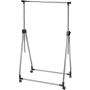 Tatkraft Halland Adjustable Clothes Rack, Hanger on Wheels, Foldable Garment Rack, Chromed Steel, 35 x 19.3 x 39-65.7 in