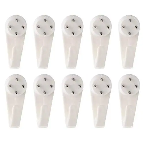 Foxtop 2-inch Bearing 25lbs Hardwall Hanger Multi-Purpose Utility Hook Wall Mount Non-Mark Hooks for Wedding Picture Photo Frame Mirror (20 Hooks)