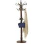 Coat Rack Leqi Coat Rack Floor European Style Hanger Indoor Hanger Ash Wood Clothes Rack White Clothes Hanger Hanger Brown Multifunctional Hanger (Color : Brown)