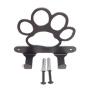 Dog Leash Hook Hanger. Dog Paw. Satin Black Finish. Made in USA. Solid Steel. Screws Included.