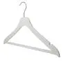 NAHANCO SL70117WB20 17" Slim Line Space Saving Wooden Suit Hanger with Pant Bar (Pack of 20), White NAHANCO SL70117WB20 17" Slim Line Space Saving Wooden Suit Hanger with Pant Bar (Pack of 20), White